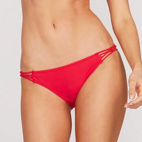 VOLCOM Simply Solid red sideknot bikini bottom 24W - Picture 5 of 5